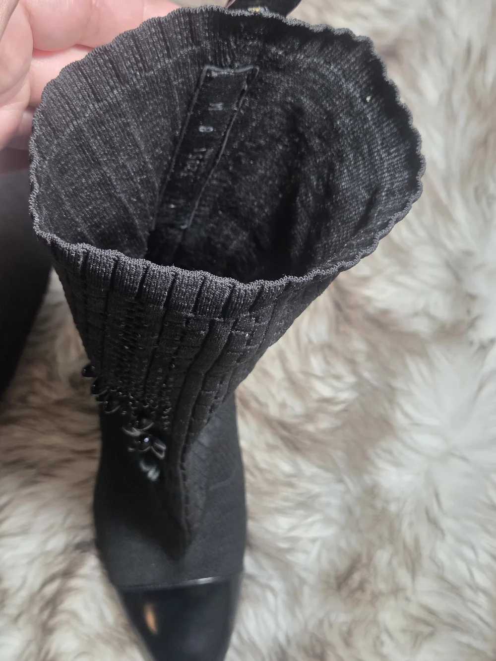 Stuart Weitzman Sockhop Embellished Knit Sock Boot Size 8